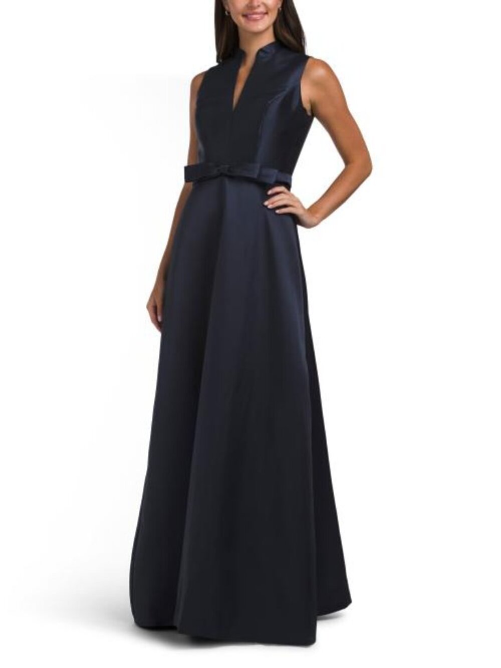 RENE BY RENE RUIZ Sleeveless Mikado Gown With Bow